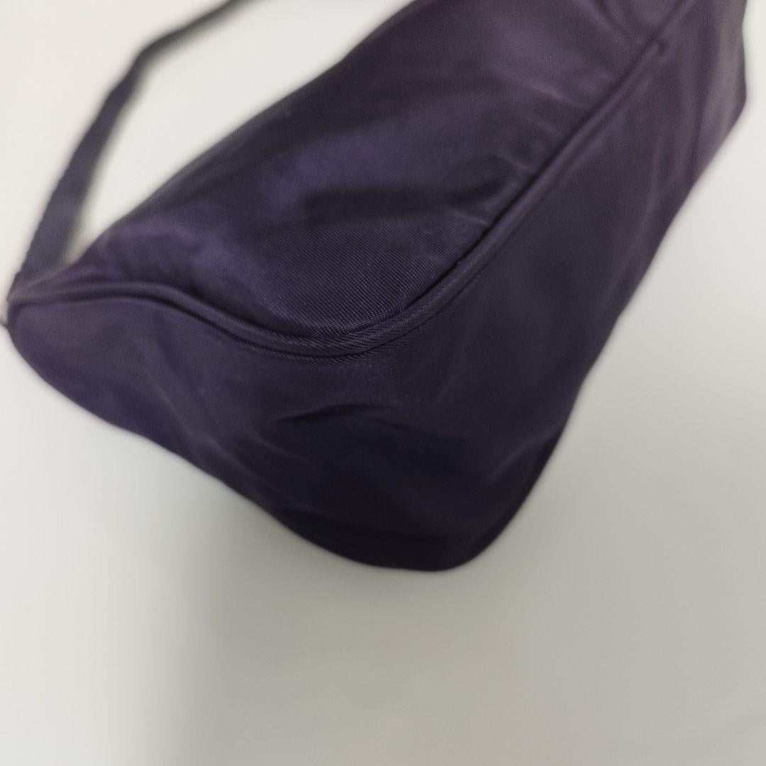 PRADA Accessory Bag Handbag Purse Logo Nylon Purple Authentic