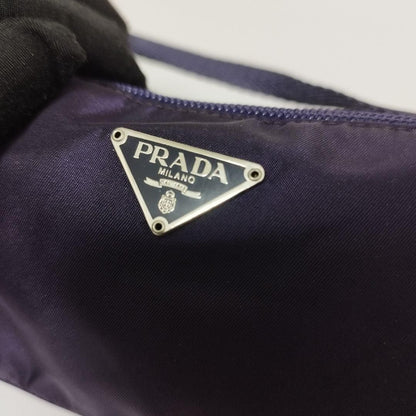 PRADA Accessory Bag Handbag Purse Logo Nylon Purple Authentic
