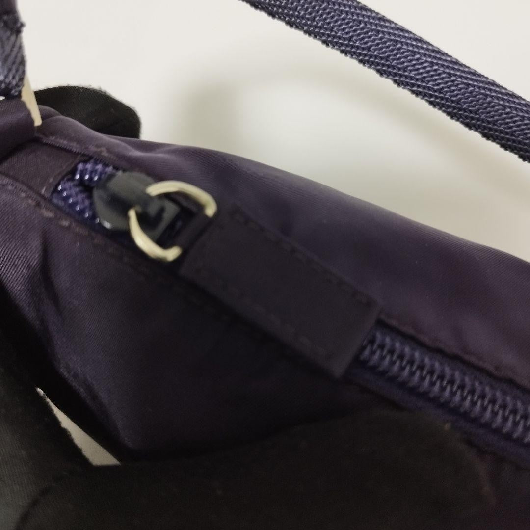 PRADA Accessory Bag Handbag Purse Logo Nylon Purple Authentic