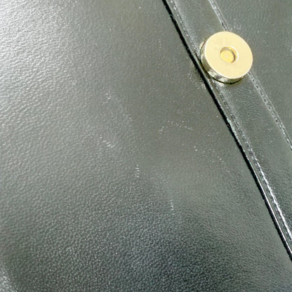 Saint Laurent Bag YSL Clutch Purse Hand Leather Black Gold Used Authentic