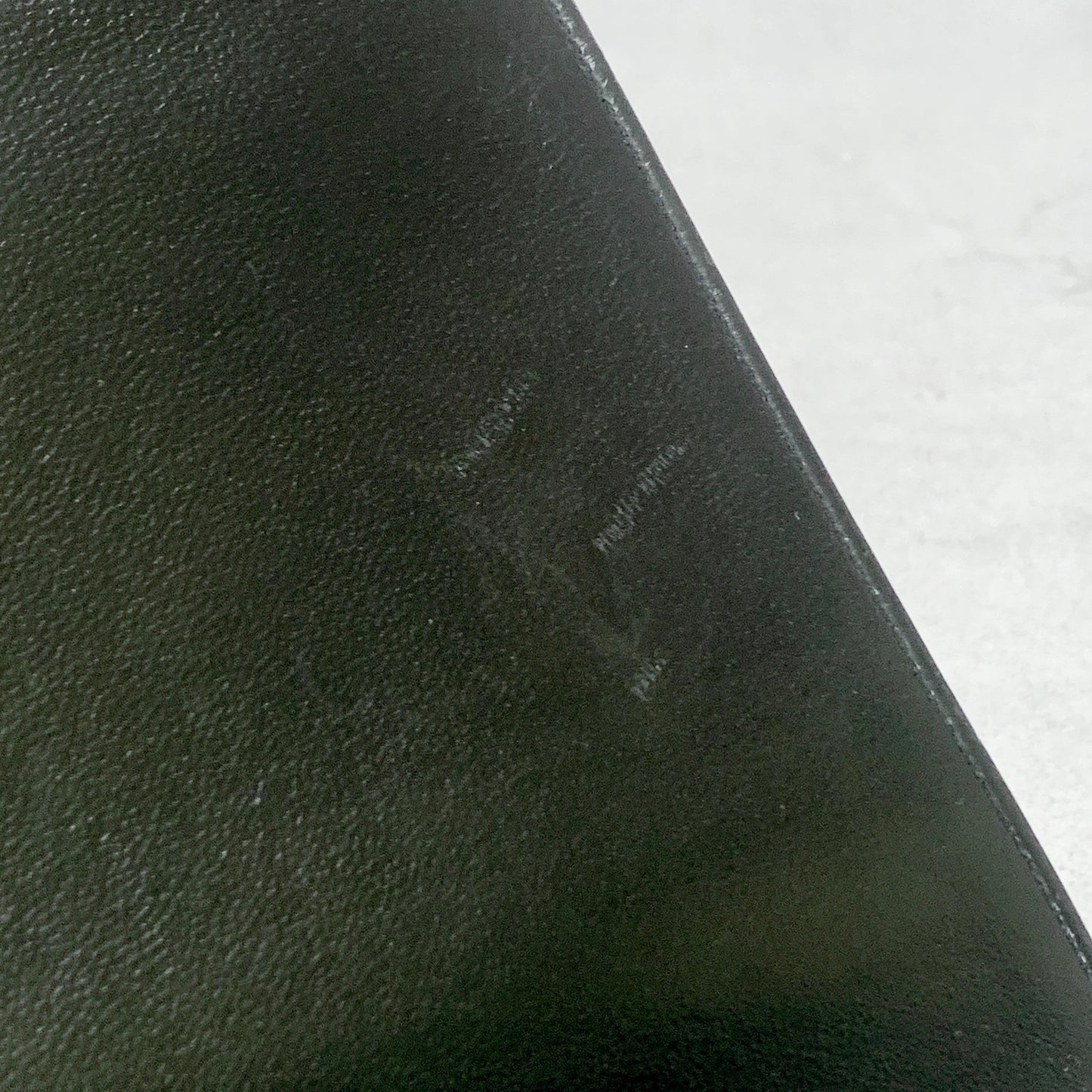 Saint Laurent Bag YSL Clutch Purse Hand Leather Black Gold Used Authentic