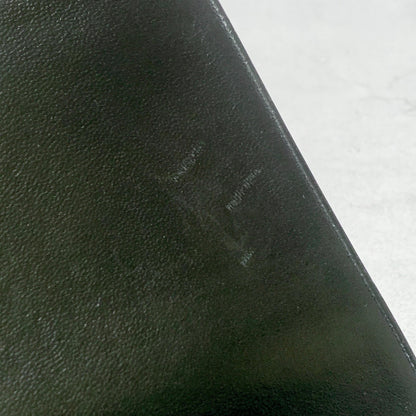Saint Laurent Bag YSL Clutch Purse Hand Leather Black Gold Used Authentic