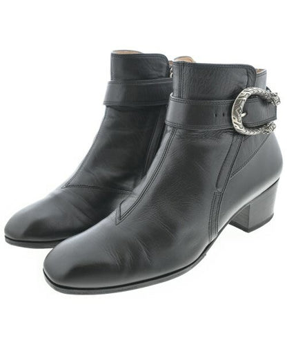 GUCCI Short Boots Shoes EU 38.5 US 8.5 Black Authentic