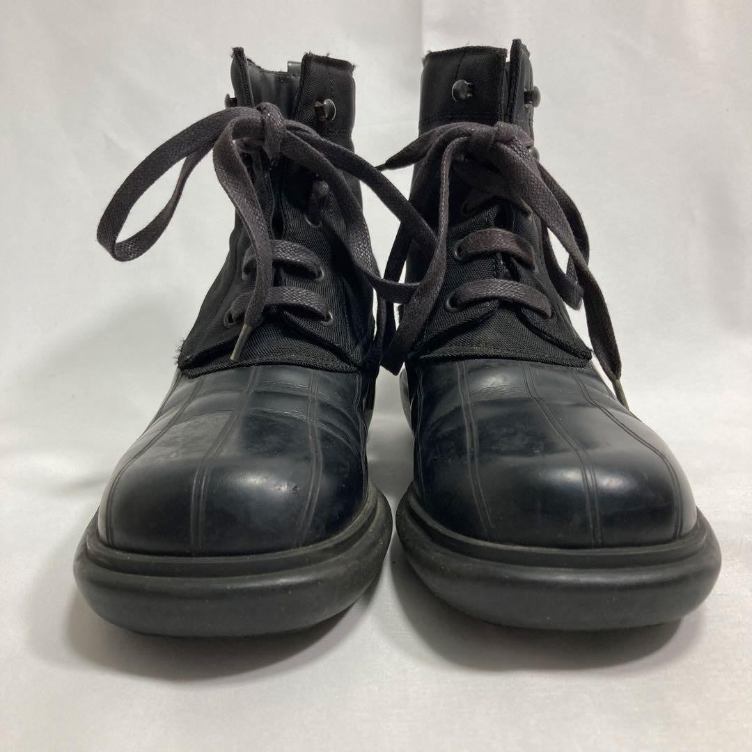 GUCCI Boots Sneaker Shoes Sherry Line Leather Canvas Black Authentic