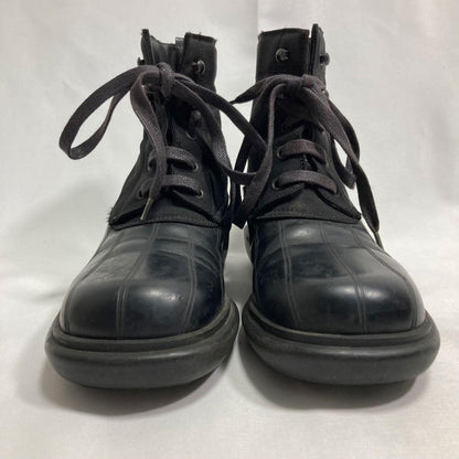 GUCCI Boots Sneaker Shoes Sherry Line Leather Canvas Black Authentic
