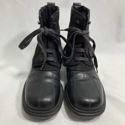 GUCCI Boots Sneaker Shoes Sherry Line Leather Canvas Black Authentic