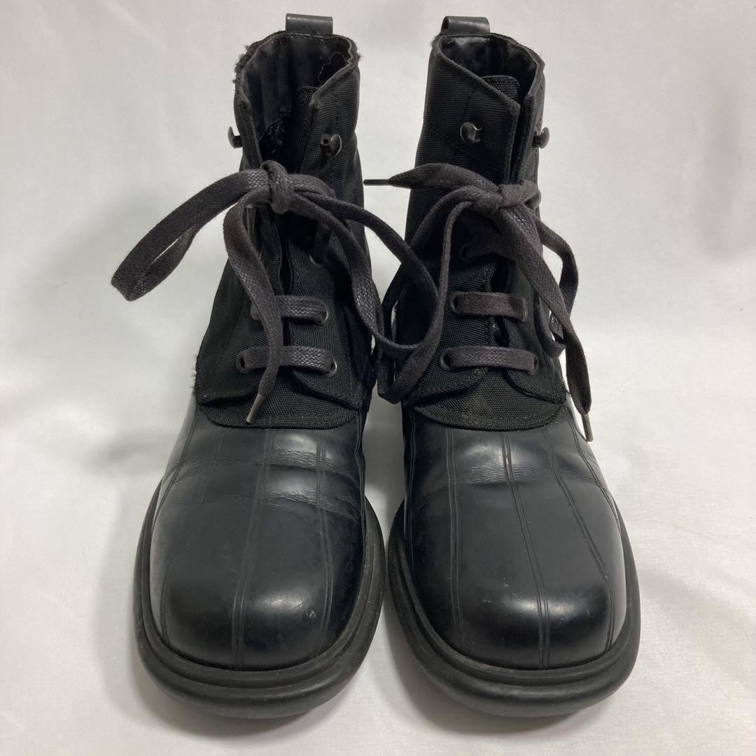 GUCCI Boots Sneaker Shoes Sherry Line Leather Canvas Black Authentic