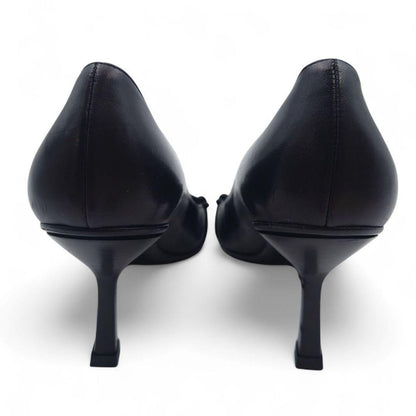 GUCCI Shoes Pumps Heel Horsebit EU 36 US 6 Leather Black Authentic