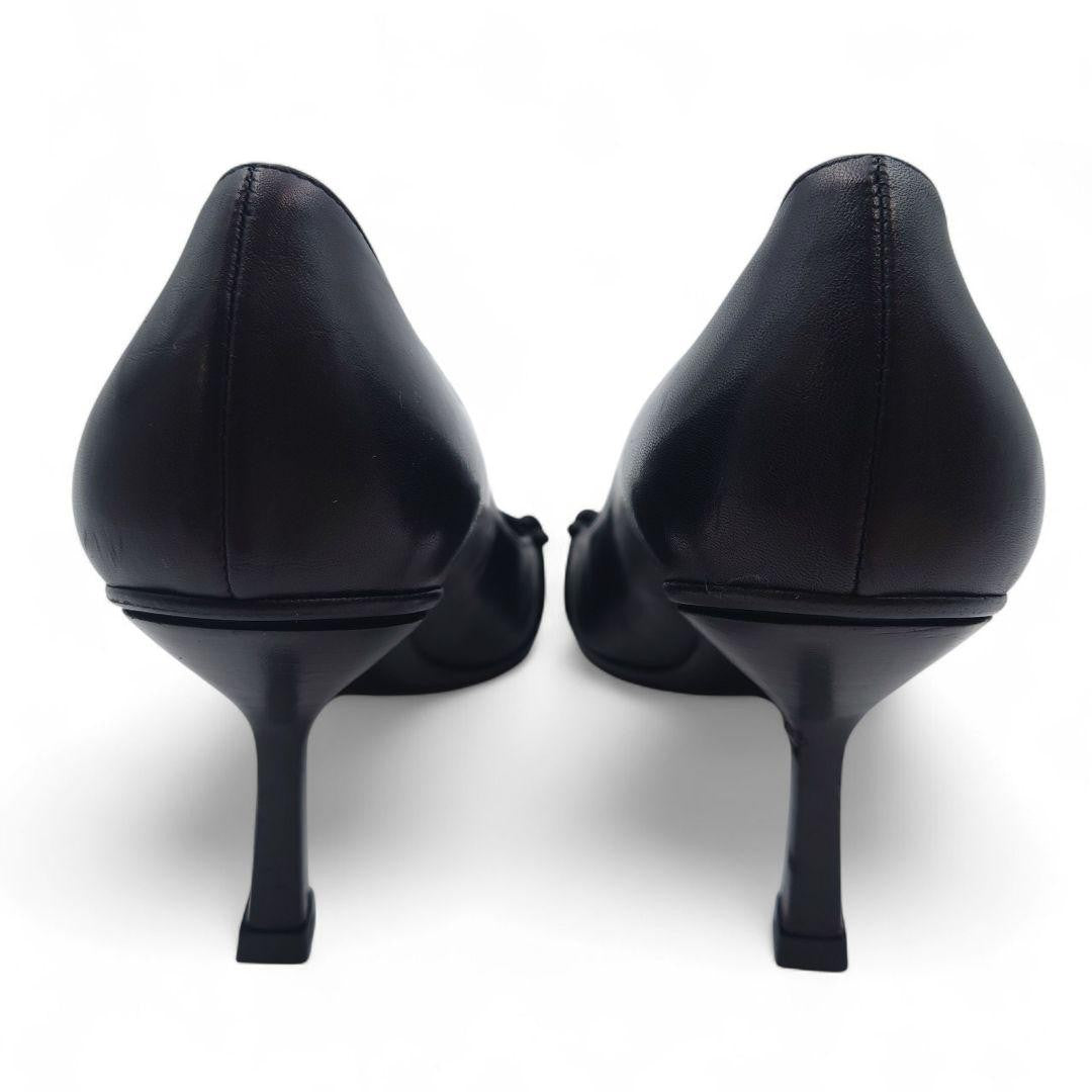 GUCCI Shoes Pumps Heel Horsebit EU 36 US 6 Leather Black Authentic