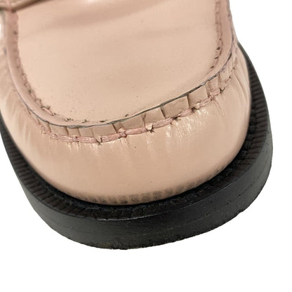 GUCCI Loafers Shoes EU 37.5 US 7.5 Leather Light Pink Authentic