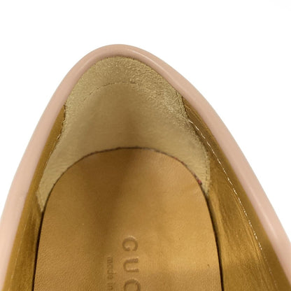 GUCCI Loafers Shoes EU 37.5 US 7.5 Leather Light Pink Authentic