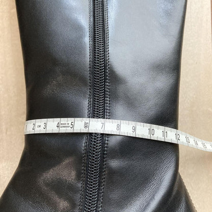 GUCCI Long Boots Shoes EU 37.5 US 7.5 Leather Black Authentic