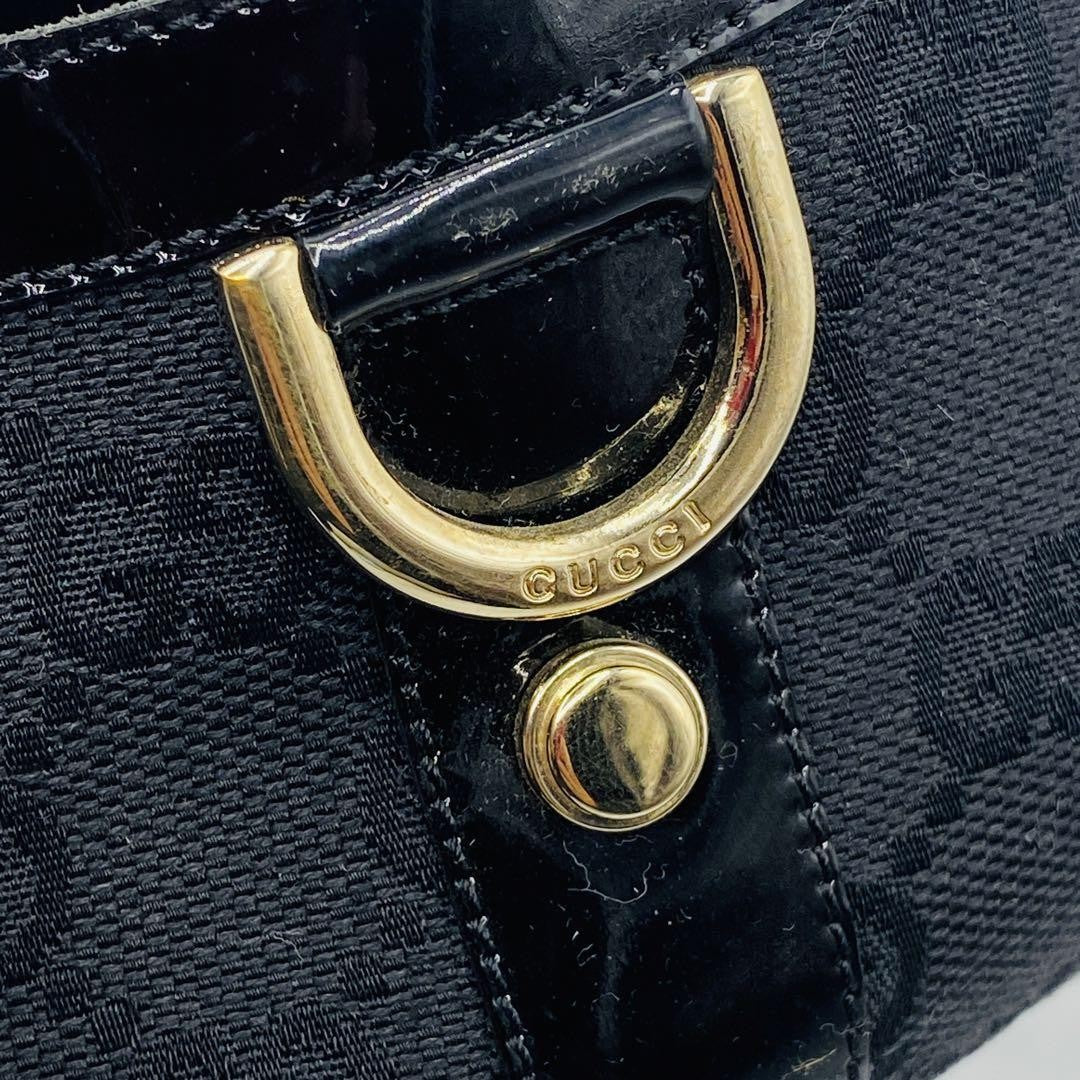 GUCCI Short Boots Shoes GG Canvas EU 36 US 6 Black Authentic
