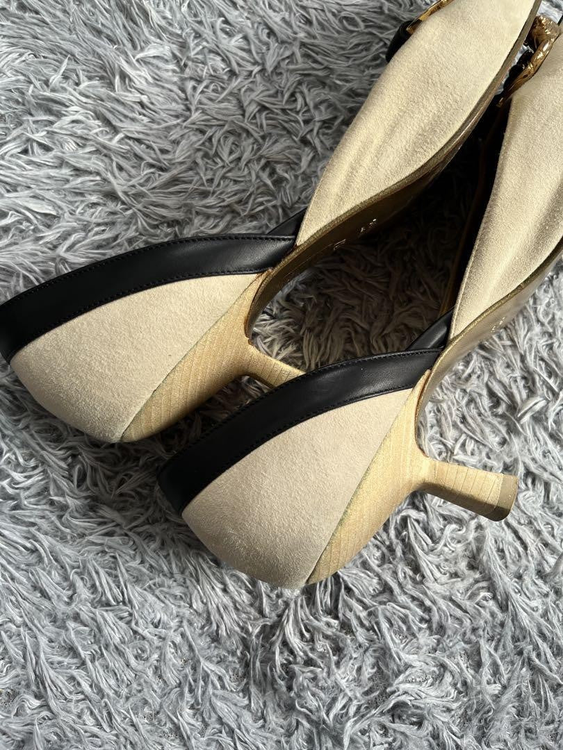 GUCCI Shoes Pumps Heel TIGER HEAD EU 37.5 US 7.5 REAL LEATHER Authentic