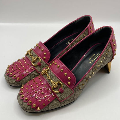 GUCCI Shoes Pumps Heel Horsebit EU 35 US 5 Pink Authentic