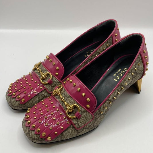 GUCCI Shoes Pumps Heel Horsebit EU 35 US 5 Pink Authentic