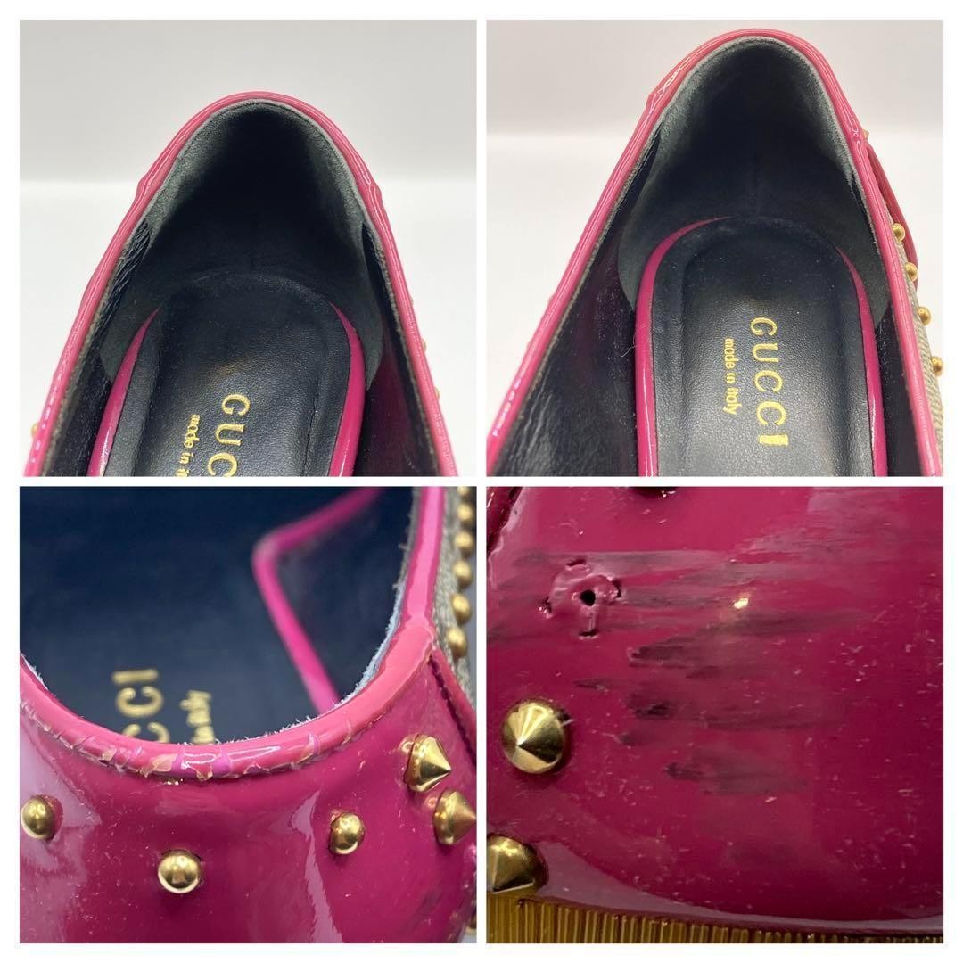 GUCCI Shoes Pumps Heel Horsebit EU 35 US 5 Pink Authentic