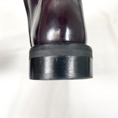 GUCCI Side zip Boots Shoes EU 37.5 US 7.5 Patent Leather Brown Authentic