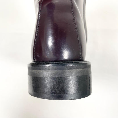 GUCCI Side zip Boots Shoes EU 37.5 US 7.5 Patent Leather Brown Authentic