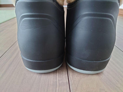 GUCCI Rubber Mouton Boots Shoes EU 37 US 7 Black Authentic