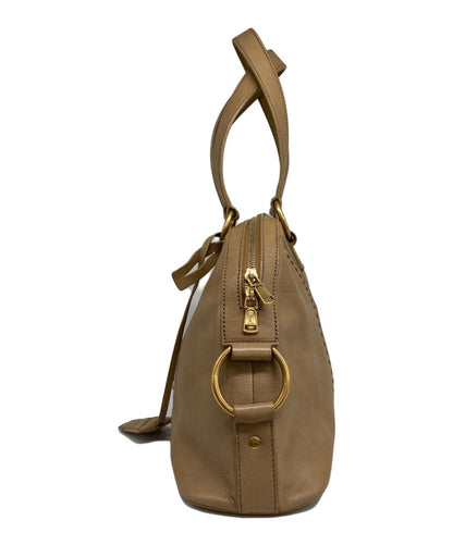 Saint Laurent Hand Bag Tote Purse Muse Beige Authentic