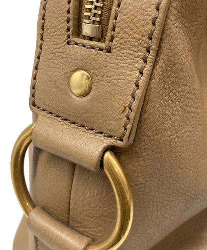 Saint Laurent Hand Bag Tote Purse Muse Beige Authentic