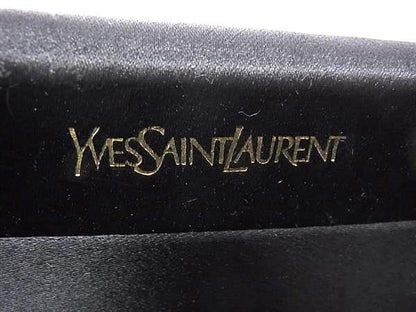 Saint Laurent Clutch Bag Second Bag Satin Black Authentic