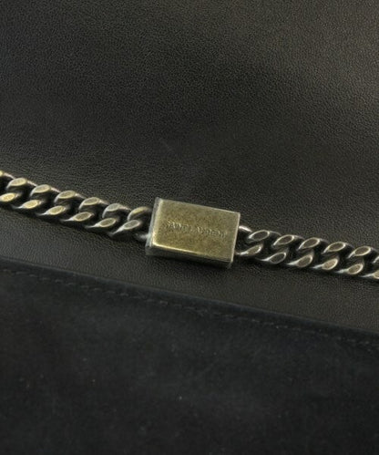 Saint Laurent Paris Shoulder Bag Purse YSL Cassandra Black Authentic