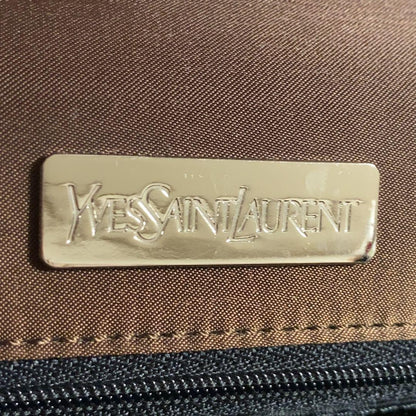 Saint Laurent Hand Shoulder Bag Tote Purse YSL Cassandra Nylon Leather Brown