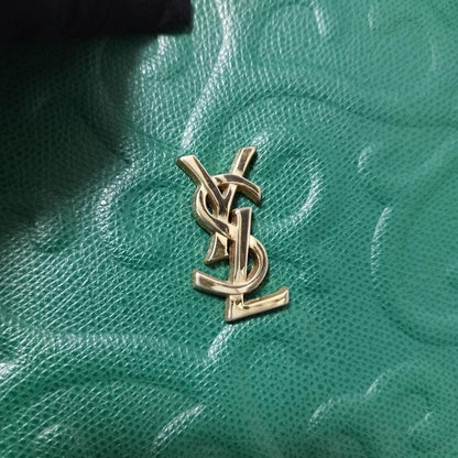 Saint Laurent Hand Bag Tote Purse YSL Cassandra Green Authentic