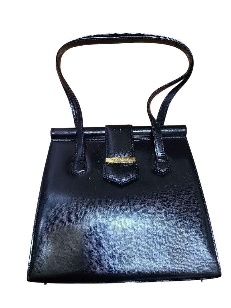Saint Laurent Shoulder Bag Purse Logo Black Authentic