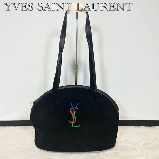 Saint Laurent Hand Shoulder Bag Tote Purse YSL Cassandra Leather Black Authentic