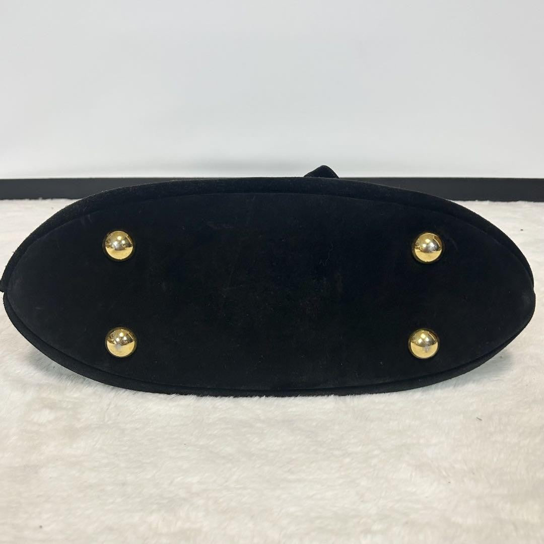 Saint Laurent Hand Shoulder Bag Tote Purse YSL Cassandra Leather Black Authentic