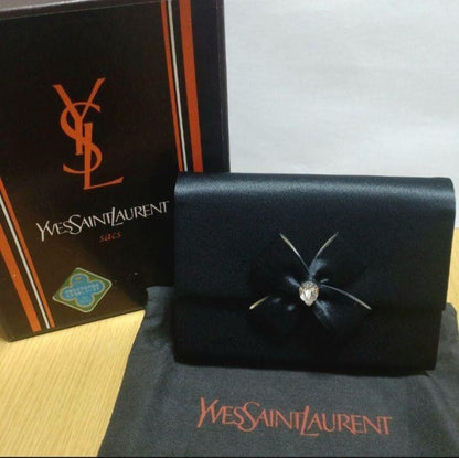 Saint Laurent Clutch Bag Second Bag Black Authentic