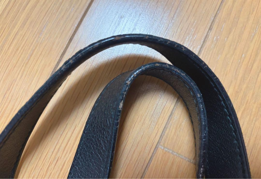 Saint Laurent Saint Laurent Hand Bag Tote Purse Y Line Leather Black Authentic