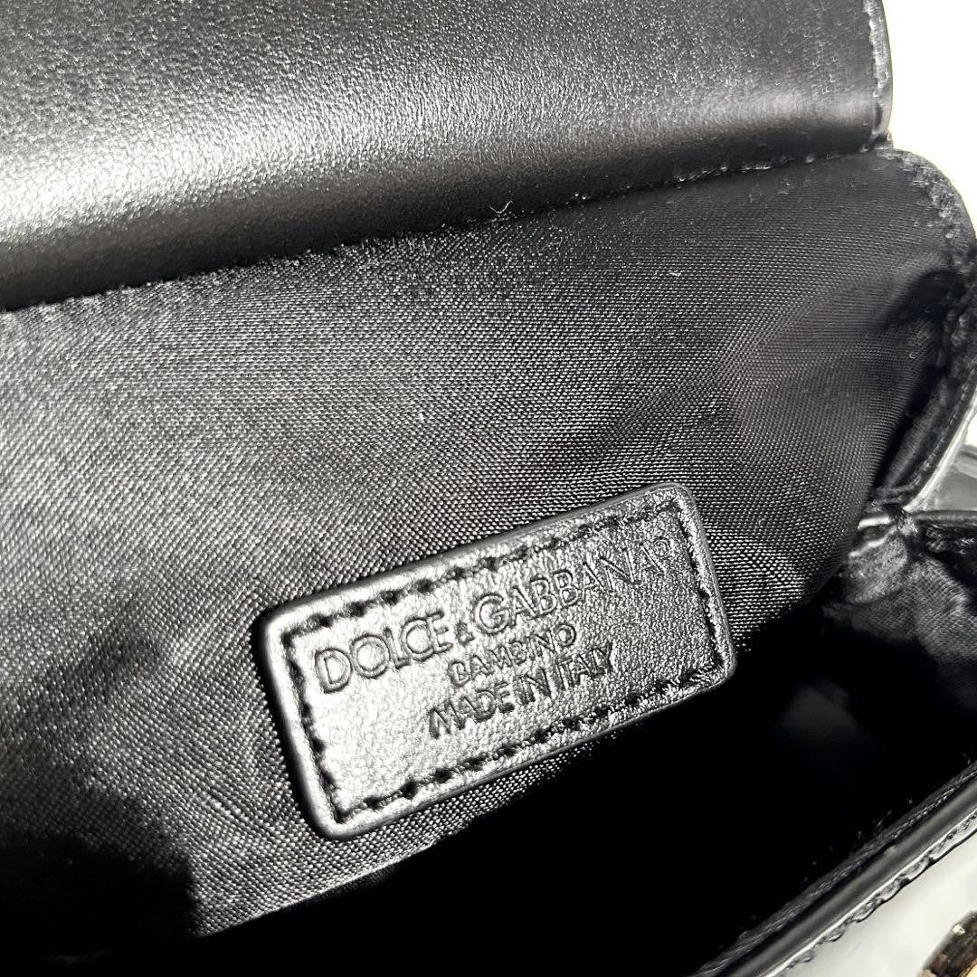 Dolce & Gabbana Shoulder Bag Purse 2way Patent Leather Black Authentic