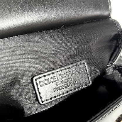 Dolce & Gabbana Shoulder Bag Purse 2way Patent Leather Black Authentic