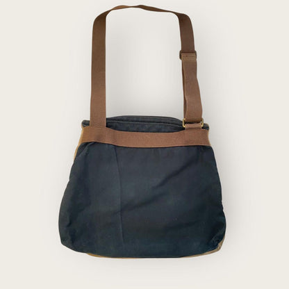 Dolce & Gabbana Shoulder Bag Purse Suede Leather Denim Indigo Beige Authentic