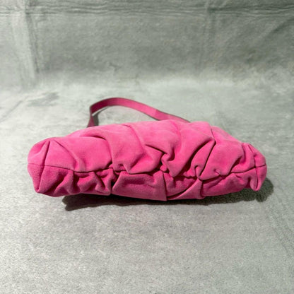 Dolce & Gabbana Shoulder Bag Purse Suede Pink Authentic