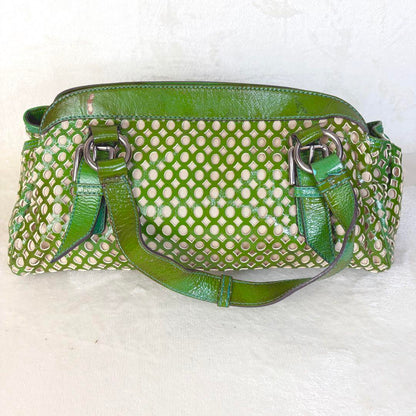 Dolce & Gabbana Hand Bag Tote Purse Leather Light Green Authentic