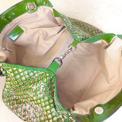 Dolce & Gabbana Hand Bag Tote Purse Leather Light Green Authentic