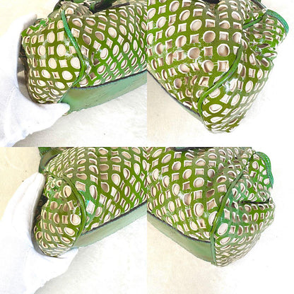 Dolce & Gabbana Hand Bag Tote Purse Leather Light Green Authentic