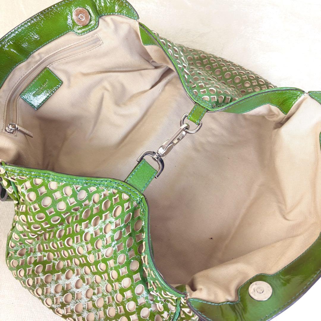 Dolce & Gabbana Hand Bag Tote Purse Leather Light Green Authentic
