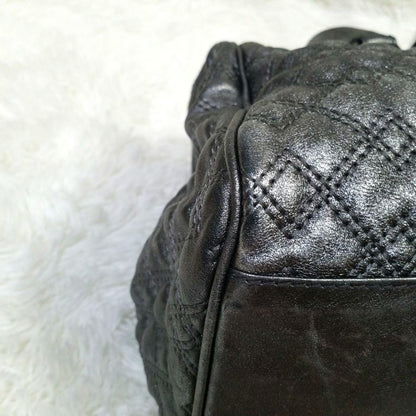 Dolce & Gabbana Boston Hand Bag Tote Purse 2way Leather Silver Authentic