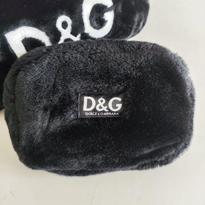 Dolce & Gabbana Hand Bag Tote Purse Logo Leather Black Authentic