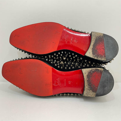 Christian Louboutin Slip-ons Shoes Sneakers Studs EU 42 US 9 Suede Black Auth
