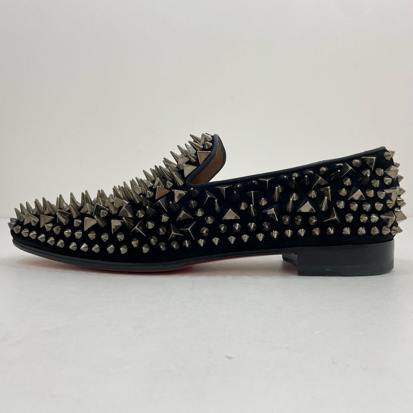 Christian Louboutin Slip-ons Shoes Sneakers Studs EU 42 US 9 Suede Black Auth