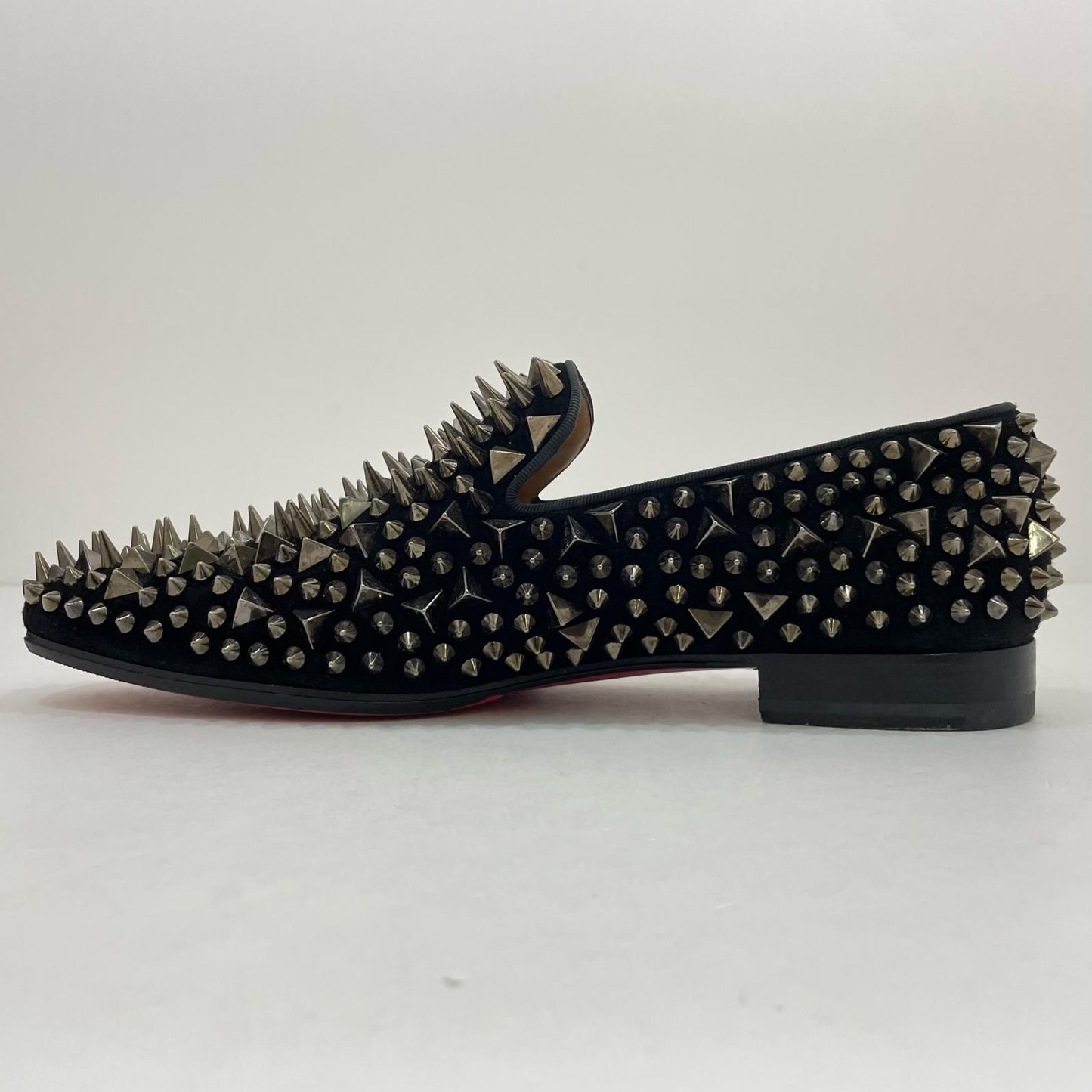 Christian Louboutin Slip-ons Shoes Sneakers Studs EU 42 US 9 Suede Black Auth