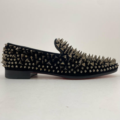 Christian Louboutin Slip-ons Shoes Sneakers Studs EU 42 US 9 Suede Black Auth