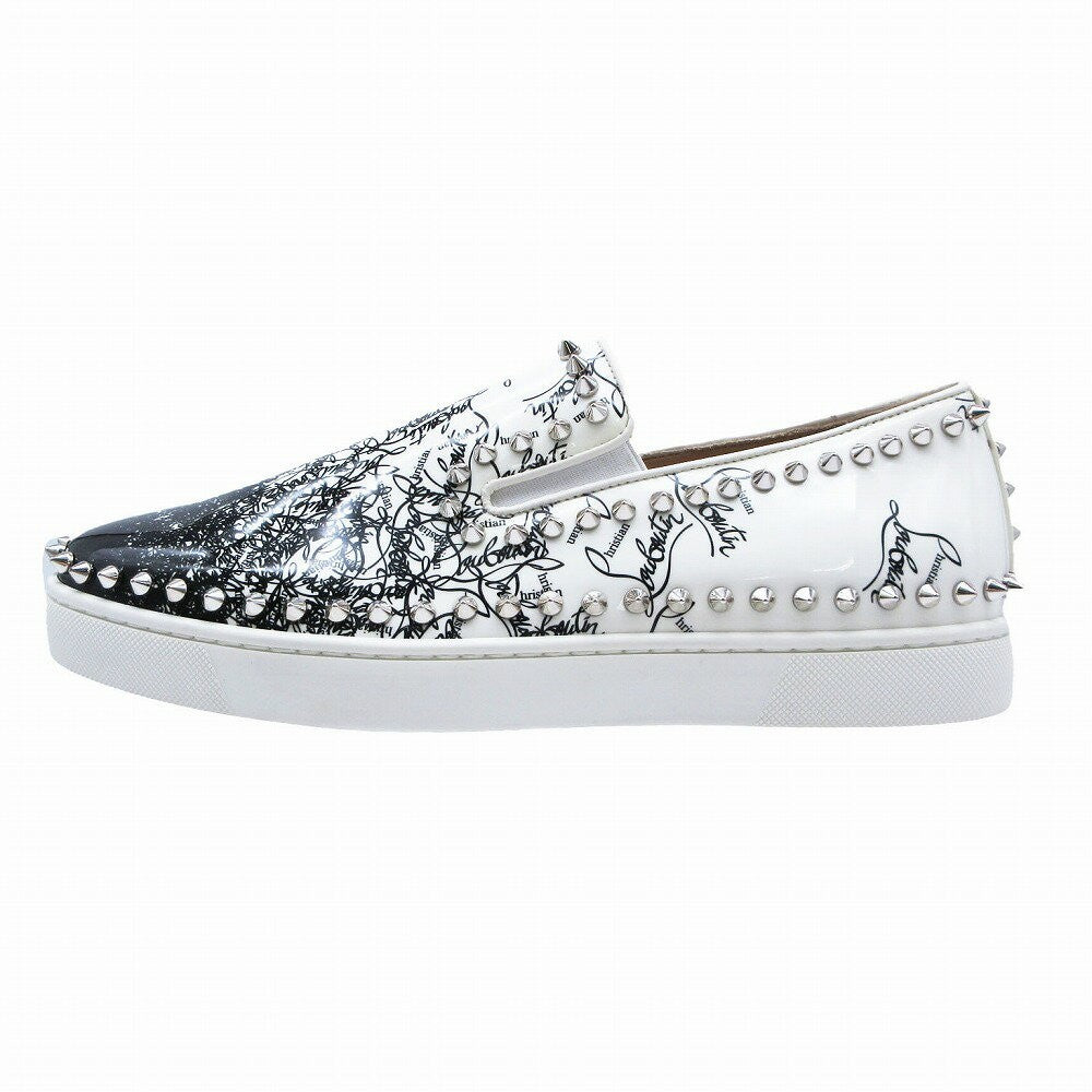 Christian Louboutin Slip-ons Shoes Sneakers Studs EU 41 US 8 White Authentic